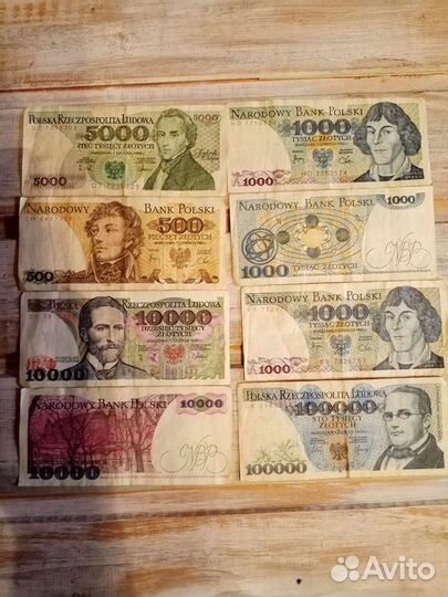 Польские злотые, Белорусские рубли, гривны, йены