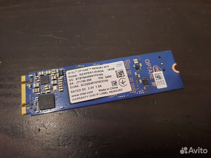 Intel Optane Memory M10 Series 16 гб SSD M.2