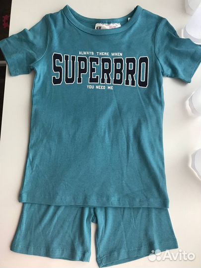 Костюм с шортами для мальчика 122 H&M