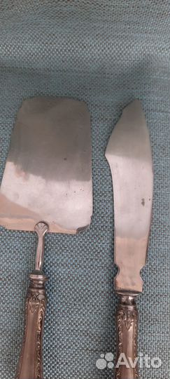 Антикварный набор лопатка и нож, Европа