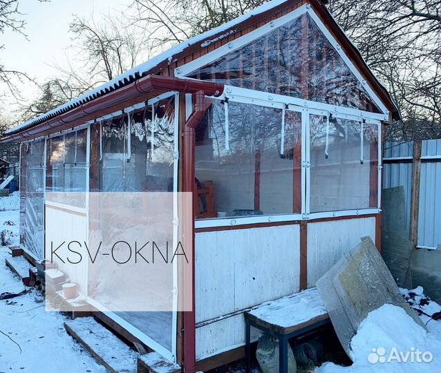 Мягкие окна на сруб