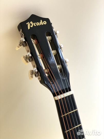 Черная классическая гитара 7/8 prado