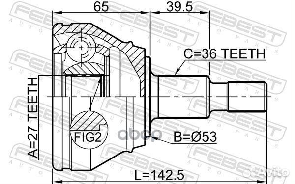 ШРУС 2310-033 2310033 Febest