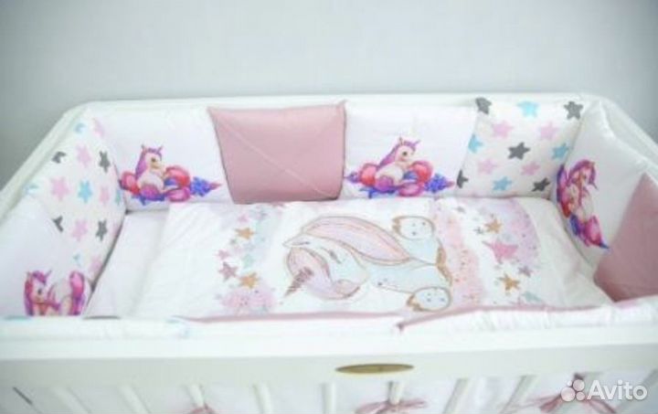 Бортики / Детское постельное белье(Сатин) 18в1