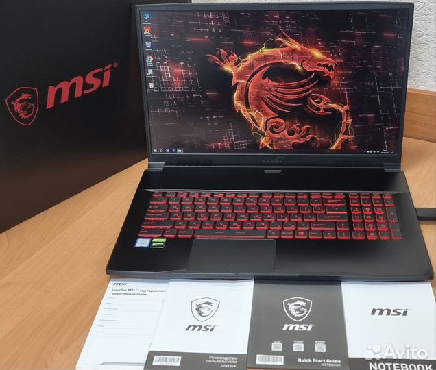 17.3 MSI i5 9300H GTX1650ti с документами