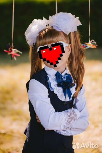 Блузка белая школьная