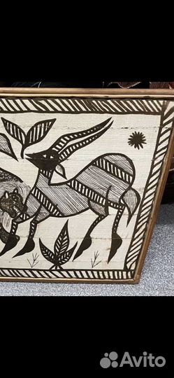 Африканское панно ручной работы