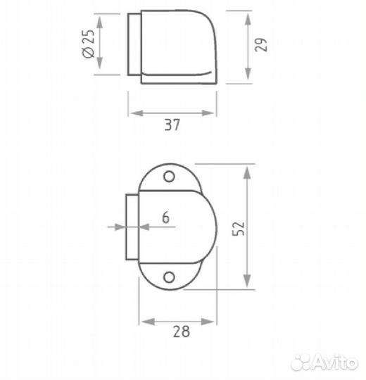 Дверной ограничитель напольный