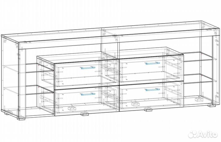 Тумба под телевизор белая
