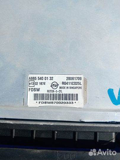 Блок управления двигателем на саненг Рекстон II 07