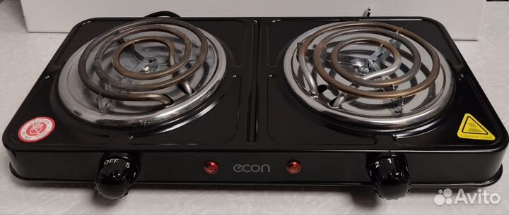 Кухонная плита econ ECO-214HP, 45х25см 2000Вт Черн