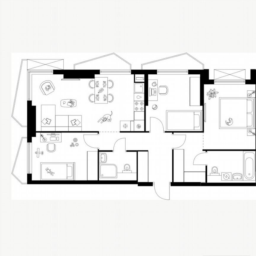 3-к. квартира, 72,4 м², 19/23 эт.