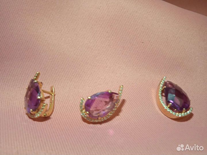 Серьги золото