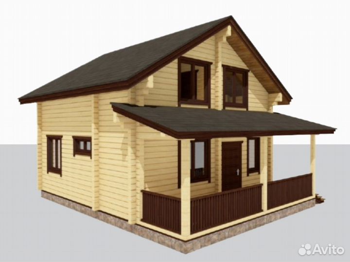Домокомплекты из клееного бруса 8,04х6,14 м