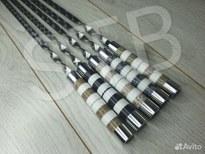 Шампуры с каменной ручкой