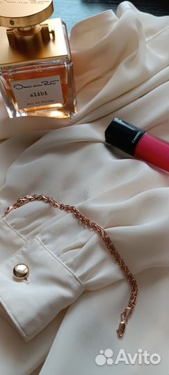 Серебряный браслет с позолотой