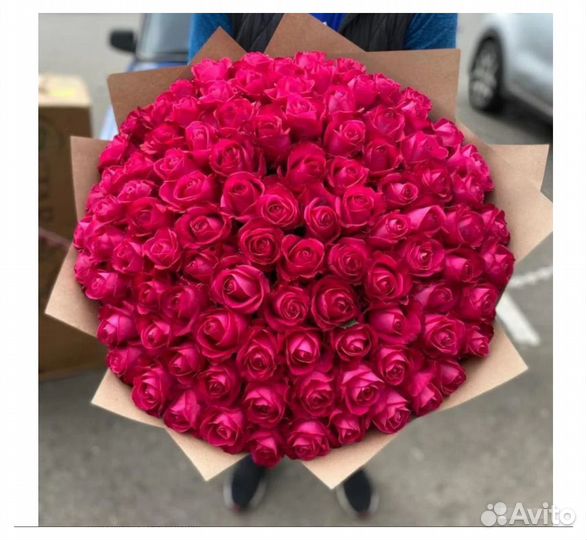 Букет 51 роза 60см Цветы Розы