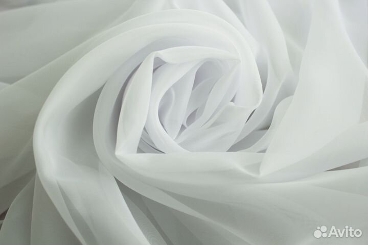 Тюль-Вуаль белый Турецкая(с утяжелителем)