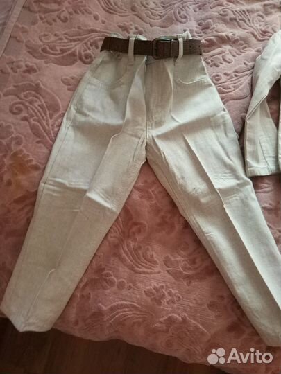 Костюм- тройка льняной на мальчика