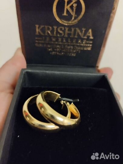 Золотые серьги 750 проба