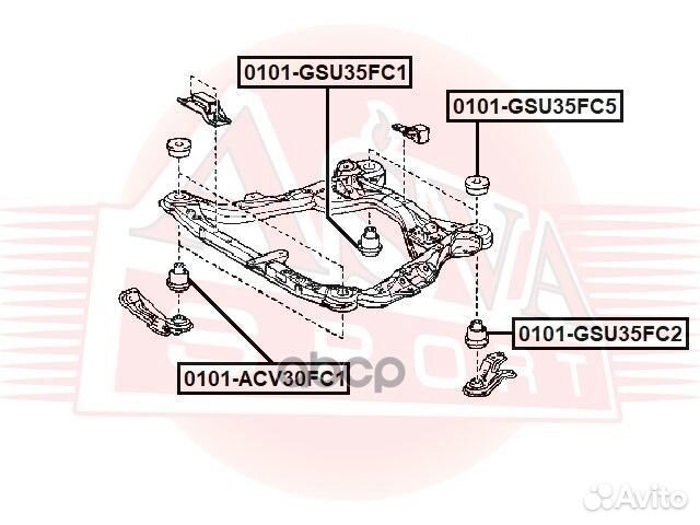 Сайлентблок 0101-GSU35FC2 asva