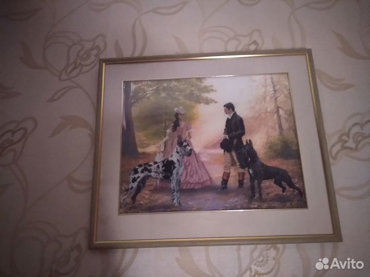 Продаются картины, вышитые бисером и крестом