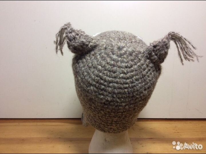 Модная ушанка с совой на осень, р-р 55-57, арт 313