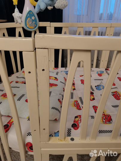 Детская кроватка трансформер с маятником