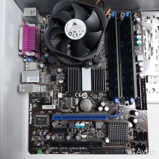 Материнская плата 775 ddr3 с кулером