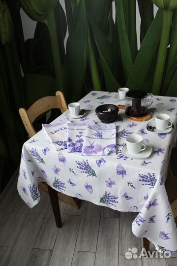 Скатерть 150*150 см рогожка на стол хлопок подарок