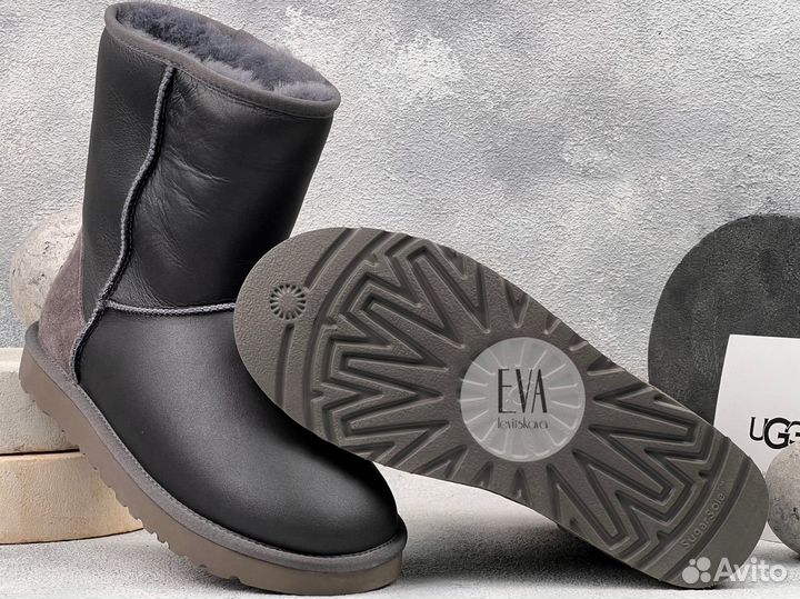 UGG мужские угги Classic Short Metallic Grey