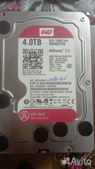 Жёсткий диск Western Digital WD Red 4 Тб WD 40efrx