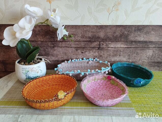 Корзиночки из шнура