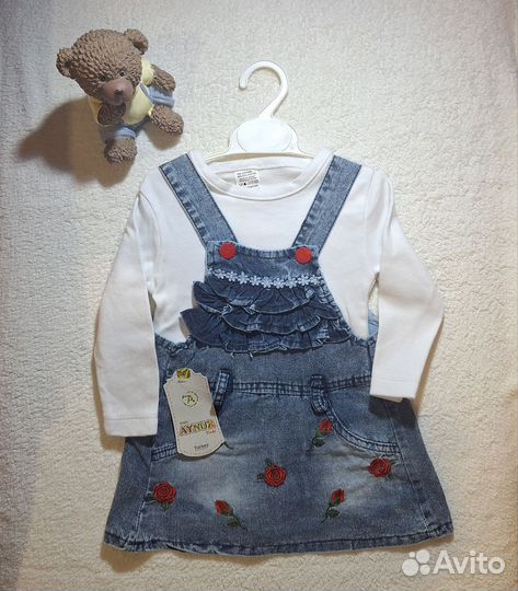Новые костюмы на девочку размер 74 см