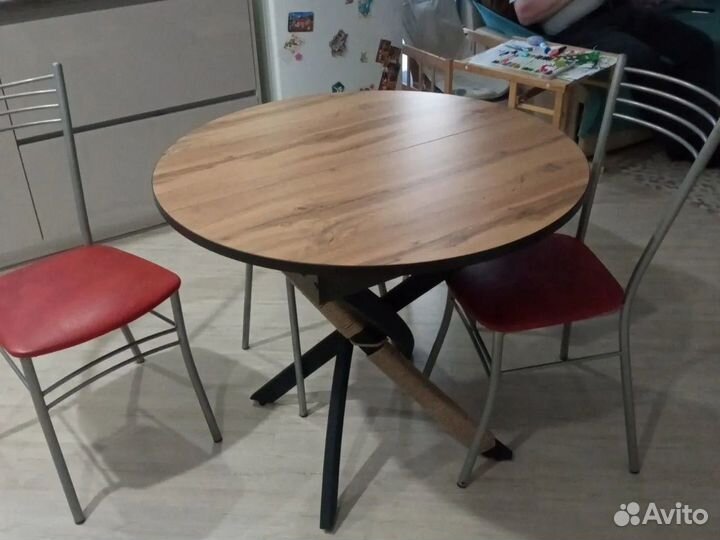 Стол круглый лофт раздвижной Доставка бесплатная