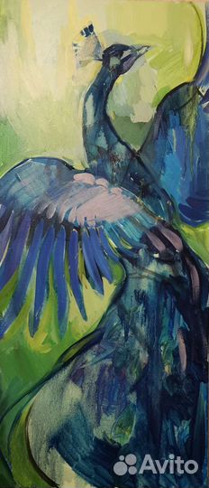 Картина Павлин/Жар-птица Холст /Масло