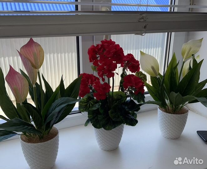 Герани пеларгонии искусственные