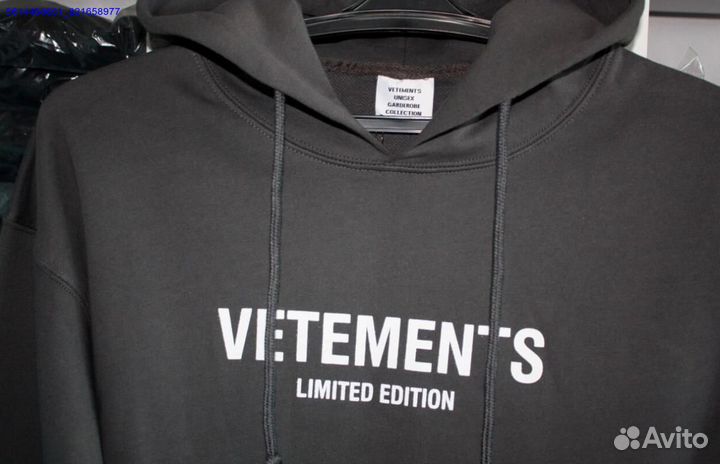 Худи vetements серое vhq (Арт.97640)