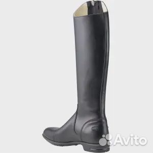 Сапоги для верховой езды кожаные для взрослых черн