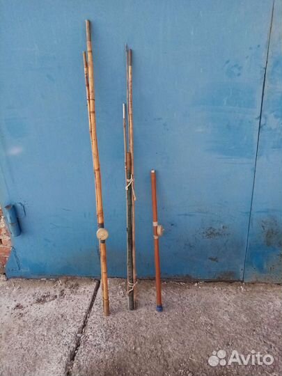 Удочки бамбук и пластик
