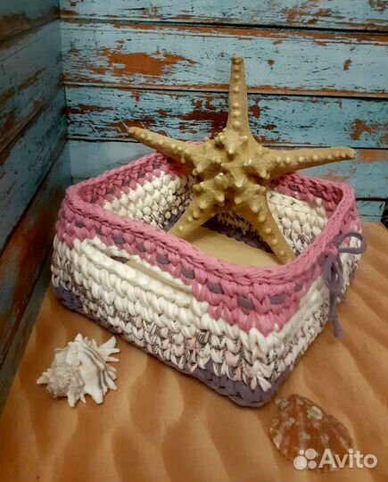 Корзина вязаная 