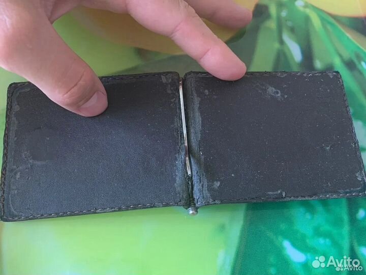 Зажим для денег кожаный