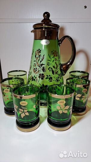 Набор Богемское стекло 1970 - 80 -е годы с бирками