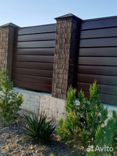 Забор из сайдинга секция