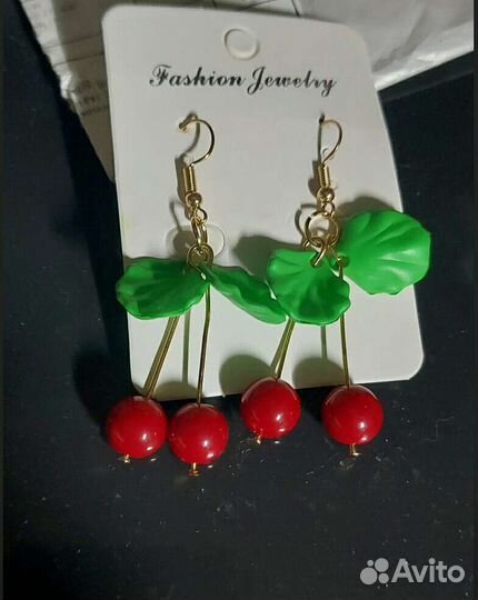 Серьги вишенки