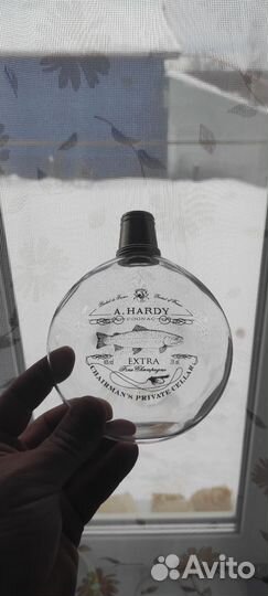 Бутылка из под элитного коньяка Hardy Extra