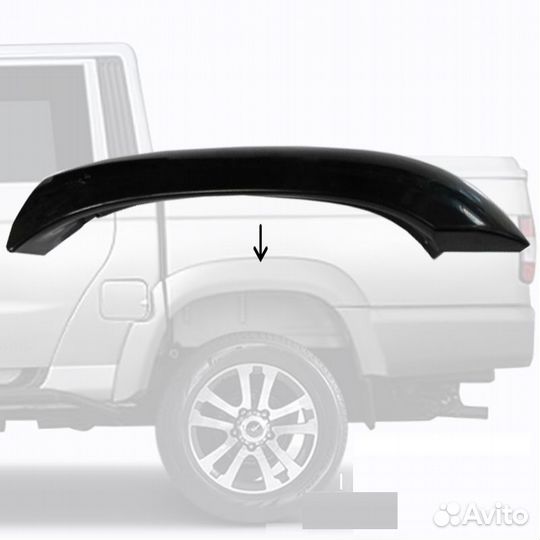 Накладка молдинг заднего крыла Пикап верхняя