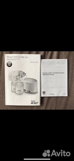 Молокоотсос avent электрический новый