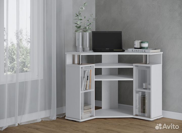 Тумба с полками современная угловая