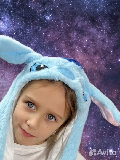 Шапка светящаяся с подвижными ушками Стич